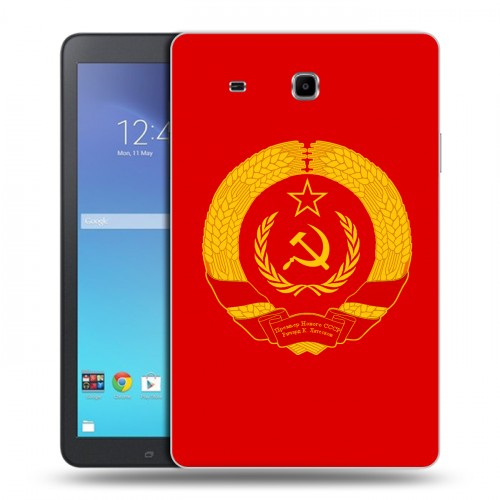 Дизайнерский силиконовый чехол для Samsung Galaxy Tab E 9.6 Флаг СССР