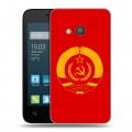 Дизайнерский силиконовый чехол для Alcatel One Touch Pixi 4 (4) Флаг СССР