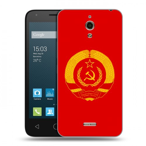 Дизайнерский силиконовый чехол для Alcatel One Touch Pixi 4 (6) Флаг СССР