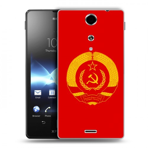 Дизайнерский пластиковый чехол для Sony Xperia TX Флаг СССР