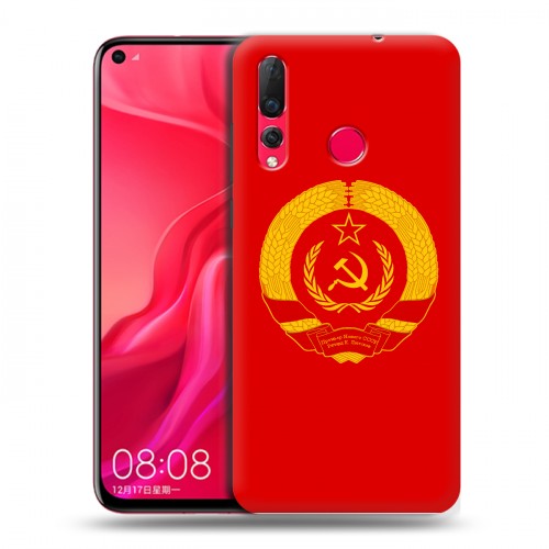 Дизайнерский пластиковый чехол для Huawei Nova 4 Флаг СССР