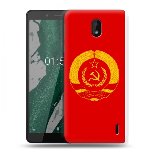 Дизайнерский силиконовый чехол для Nokia 1 Plus Флаг СССР