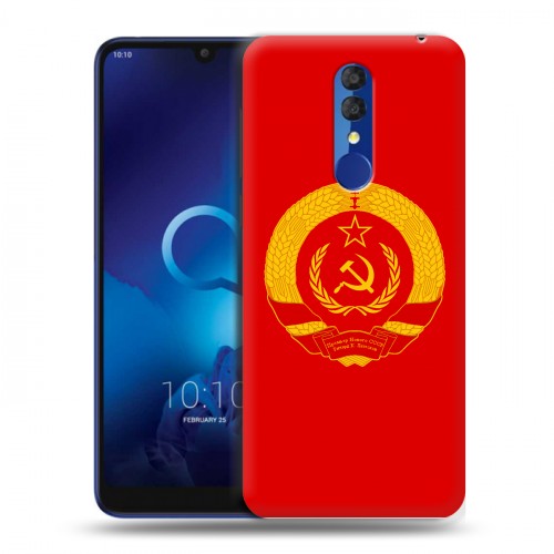 Дизайнерский пластиковый чехол для Alcatel 3 (2019) Флаг СССР