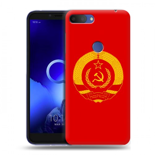 Дизайнерский пластиковый чехол для Alcatel 1S (2019) Флаг СССР