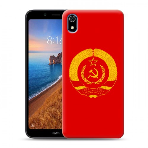 Дизайнерский силиконовый чехол для Xiaomi RedMi 7A Флаг СССР