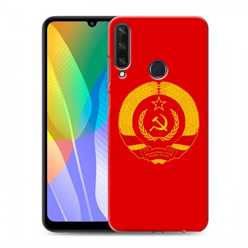 Дизайнерский пластиковый чехол для Huawei Y6p Флаг СССР