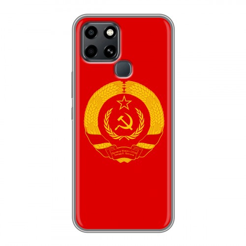 Дизайнерский силиконовый с усиленными углами чехол для Infinix Smart 6 Флаг СССР
