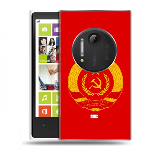 Дизайнерский силиконовый чехол для Nokia Lumia 1020 Флаг СССР