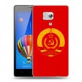 Дизайнерский пластиковый чехол для Huawei Honor 3 Флаг СССР