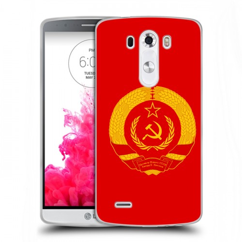 Дизайнерский пластиковый чехол для LG G3 (Dual-LTE) Флаг СССР