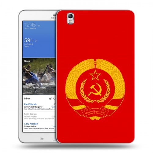 Дизайнерский силиконовый чехол для Samsung Galaxy Tab Pro 8.4 Флаг СССР
