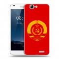 Дизайнерский силиконовый чехол для Huawei Ascend G7 Флаг СССР