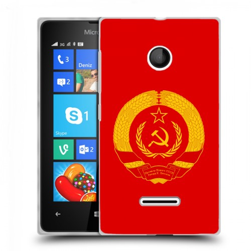 Дизайнерский пластиковый чехол для Microsoft Lumia 435 Флаг СССР