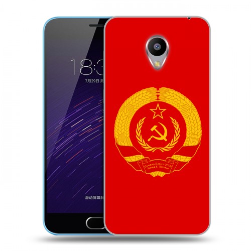 Дизайнерский пластиковый чехол для Meizu M1 Флаг СССР