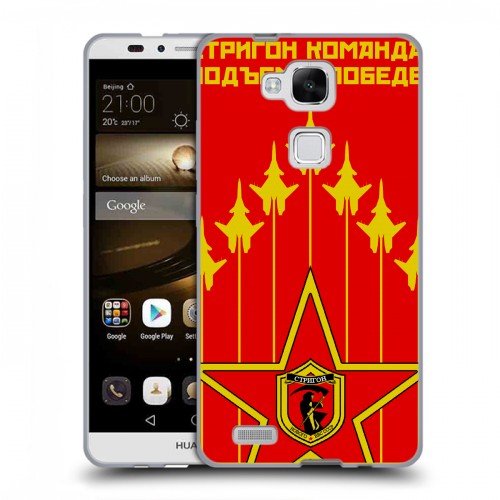 Дизайнерский силиконовый чехол для Huawei Ascend Mate 7 Флаг СССР