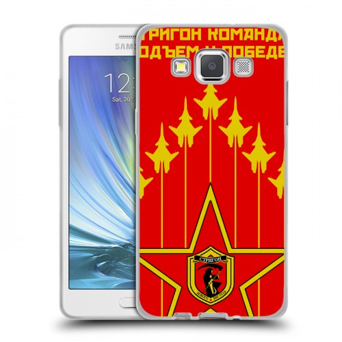 Дизайнерский пластиковый чехол для Samsung Galaxy A5 Флаг СССР
