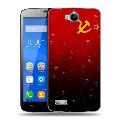 Дизайнерский пластиковый чехол для Huawei Honor 3C Lite Флаг СССР