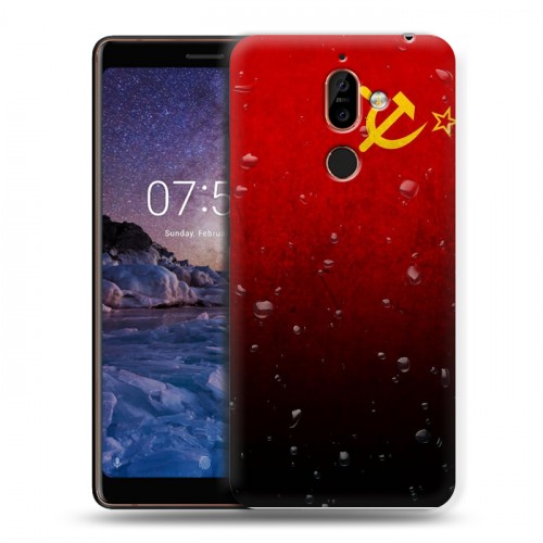 Дизайнерский пластиковый чехол для Nokia 7 Plus Флаг СССР