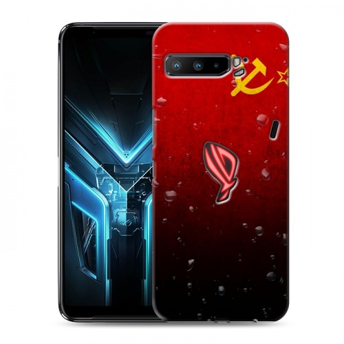 Дизайнерский силиконовый с усиленными углами чехол для ASUS ROG Phone 3 Флаг СССР