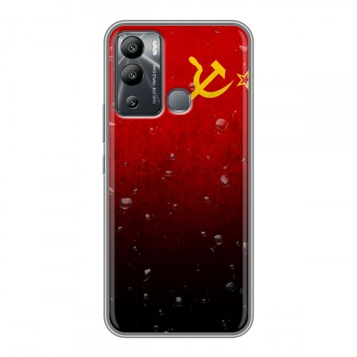 Дизайнерский пластиковый чехол для Infinix Hot 12i Флаг СССР