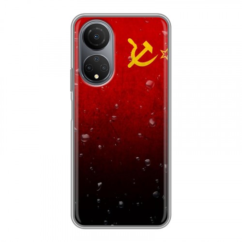 Дизайнерский силиконовый с усиленными углами чехол для Huawei Honor X7 Флаг СССР