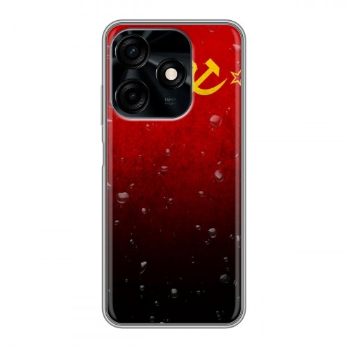 Дизайнерский силиконовый чехол для Tecno Spark 10C Флаг СССР