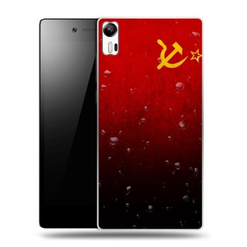 Дизайнерский силиконовый чехол для Lenovo Vibe Shot Флаг СССР (на заказ)