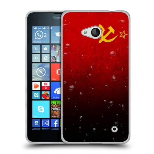 Дизайнерский силиконовый чехол для Microsoft Lumia 640 Флаг СССР