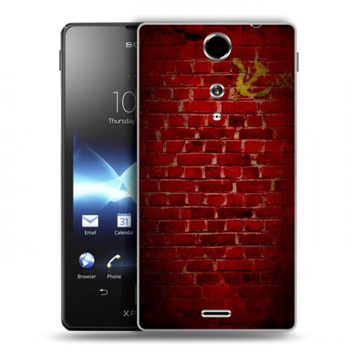 Дизайнерский пластиковый чехол для Sony Xperia TX Флаг СССР