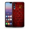 Дизайнерский силиконовый с усиленными углами чехол для Huawei P20 Pro Флаг СССР