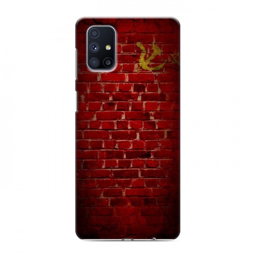 Дизайнерский силиконовый с усиленными углами чехол для Samsung Galaxy M51 Флаг СССР