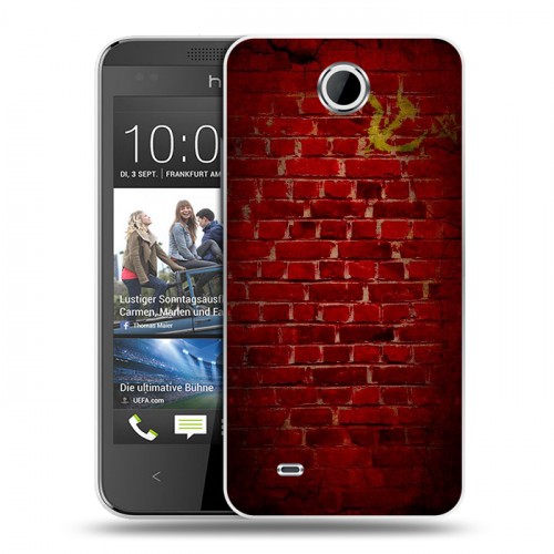 Дизайнерский пластиковый чехол для HTC Desire 300 Флаг СССР