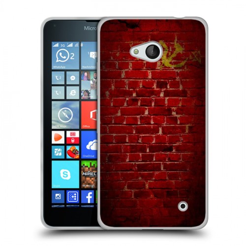 Дизайнерский пластиковый чехол для Microsoft Lumia 640 Флаг СССР