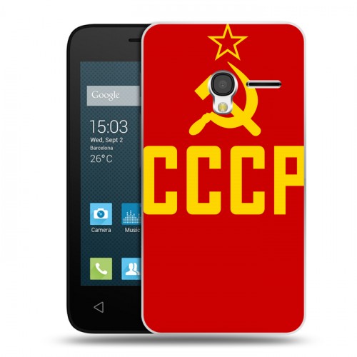 Дизайнерский пластиковый чехол для Alcatel One Touch Pixi 3 (4.0) Флаг СССР