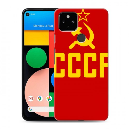 Дизайнерский силиконовый чехол для Google Pixel 4a 5G Флаг СССР