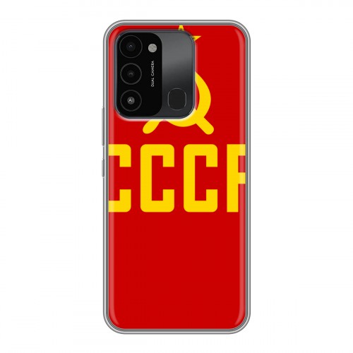 Дизайнерский силиконовый с усиленными углами чехол для Tecno Spark Go 2022 Флаг СССР