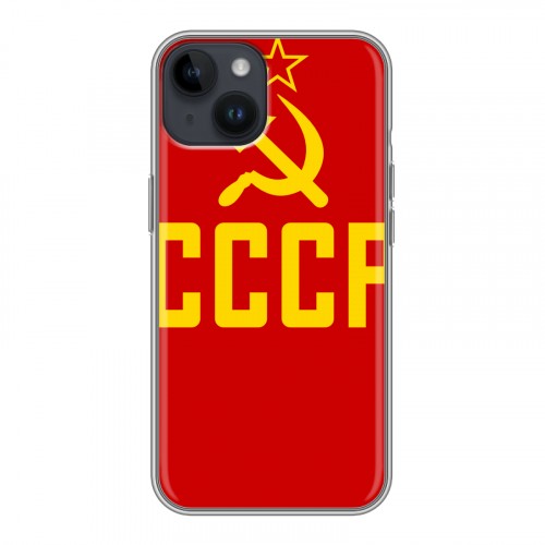 Дизайнерский пластиковый чехол для Iphone 14 Флаг СССР