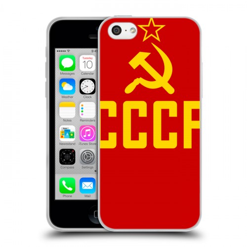 Дизайнерский пластиковый чехол для Iphone 5c Флаг СССР