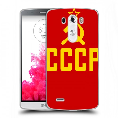 Дизайнерский пластиковый чехол для LG G3 (Dual-LTE) Флаг СССР