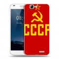 Дизайнерский силиконовый чехол для Huawei Ascend G7 Флаг СССР