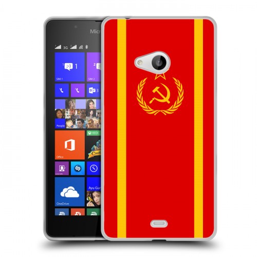 Дизайнерский пластиковый чехол для Microsoft Lumia 540 Флаг СССР