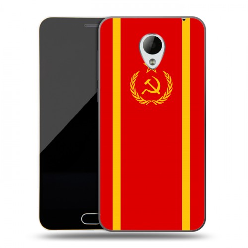 Дизайнерский силиконовый чехол для Meizu M2 Mini Флаг СССР