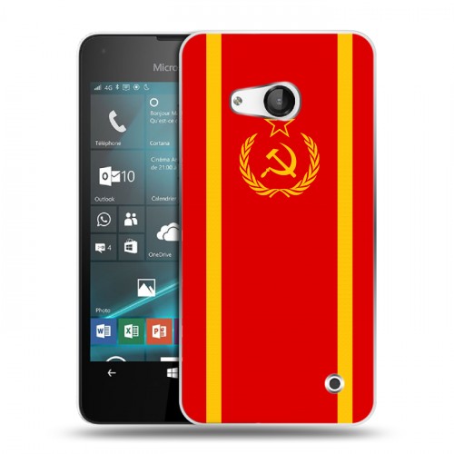 Дизайнерский пластиковый чехол для Microsoft Lumia 550 Флаг СССР