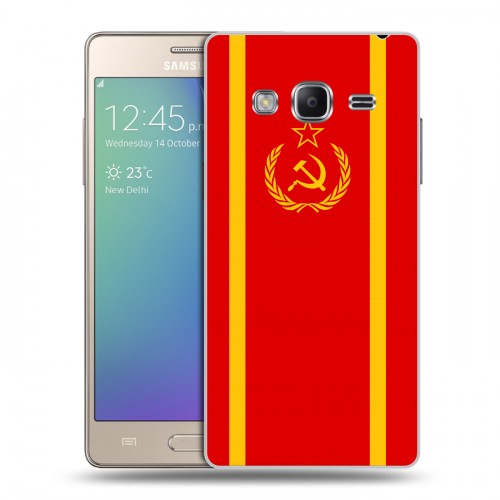 Дизайнерский пластиковый чехол для Samsung Z3 Флаг СССР