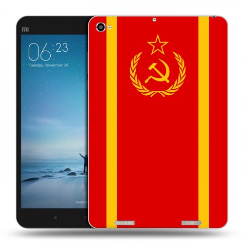 Дизайнерский силиконовый чехол для Xiaomi Mi Pad 2 Флаг СССР