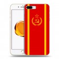 Дизайнерский силиконовый чехол для Iphone 7 Plus / 8 Plus Флаг СССР