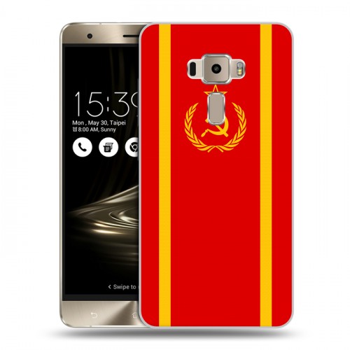 Дизайнерский пластиковый чехол для Asus ZenFone 3 Флаг СССР