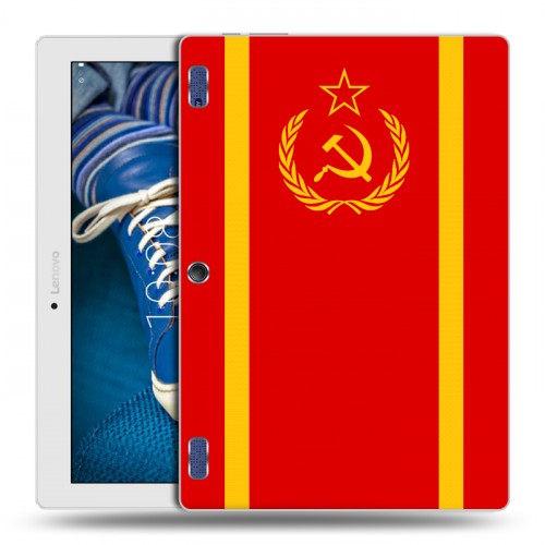 Дизайнерский силиконовый чехол для Lenovo Tab 2 A10-30 Флаг СССР
