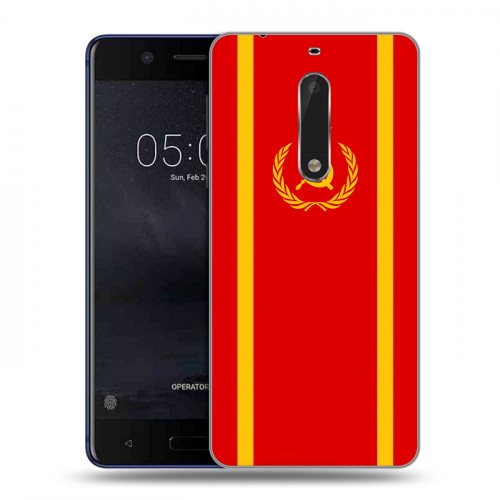 Дизайнерский пластиковый чехол для Nokia 5 Флаг СССР