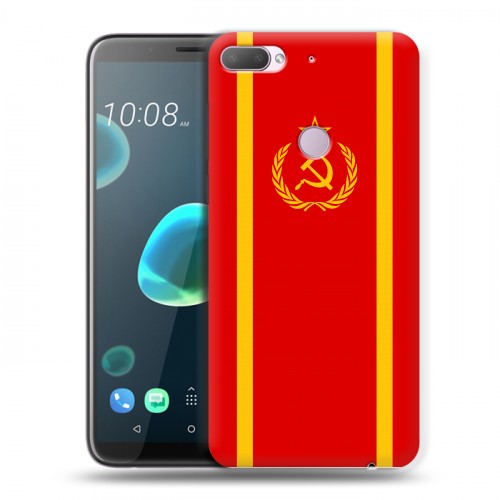 Дизайнерский силиконовый чехол для HTC Desire 12 Plus Флаг СССР